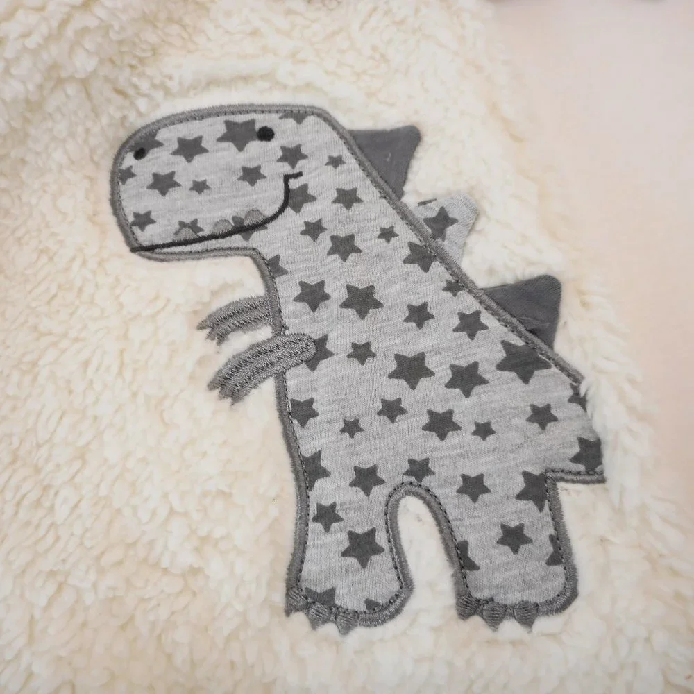 Baby Essentials 6 Months Long Sleeve Footie Sleeper Zip NEW Fleece Dinosaur NWT